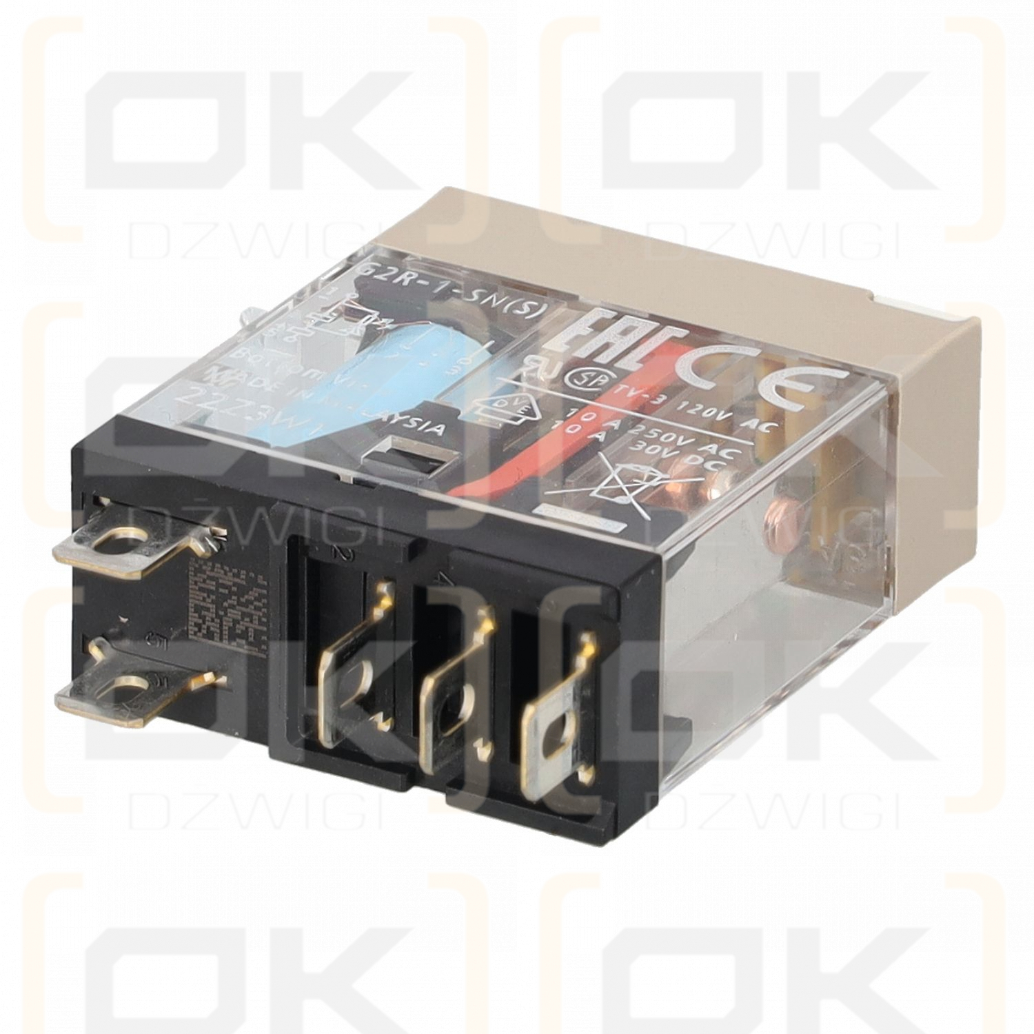 Relé: electromagnético; Conector SPDT; Bobinas: 12VDC; 10 A/250 V CA